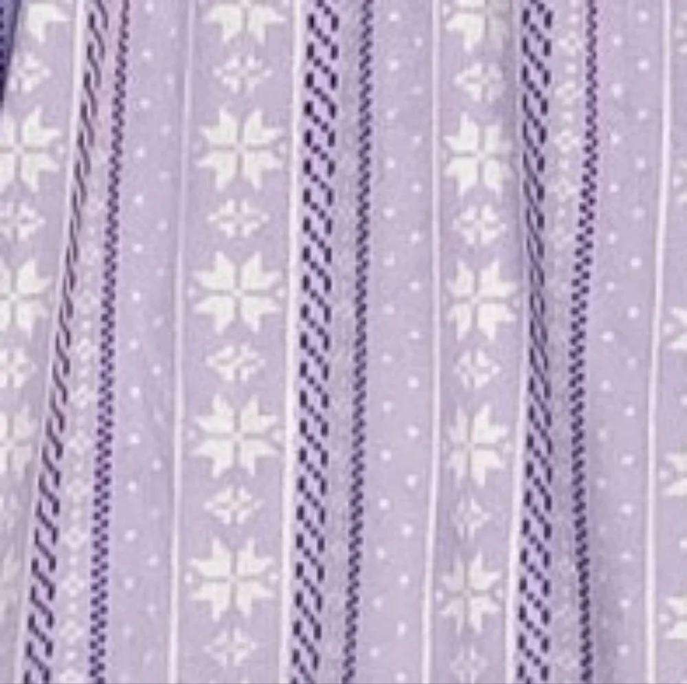 Adonna Purple and White Striped Fleece Long Sleeve Nightgown Women's Size 3X - Picture 3 of 10